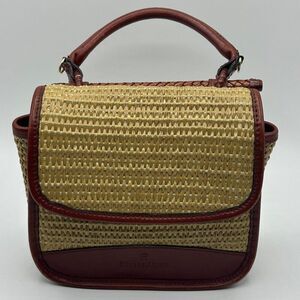 Etienne Aigner Women's Vintage Basket Weave Leather Strap Handbag
